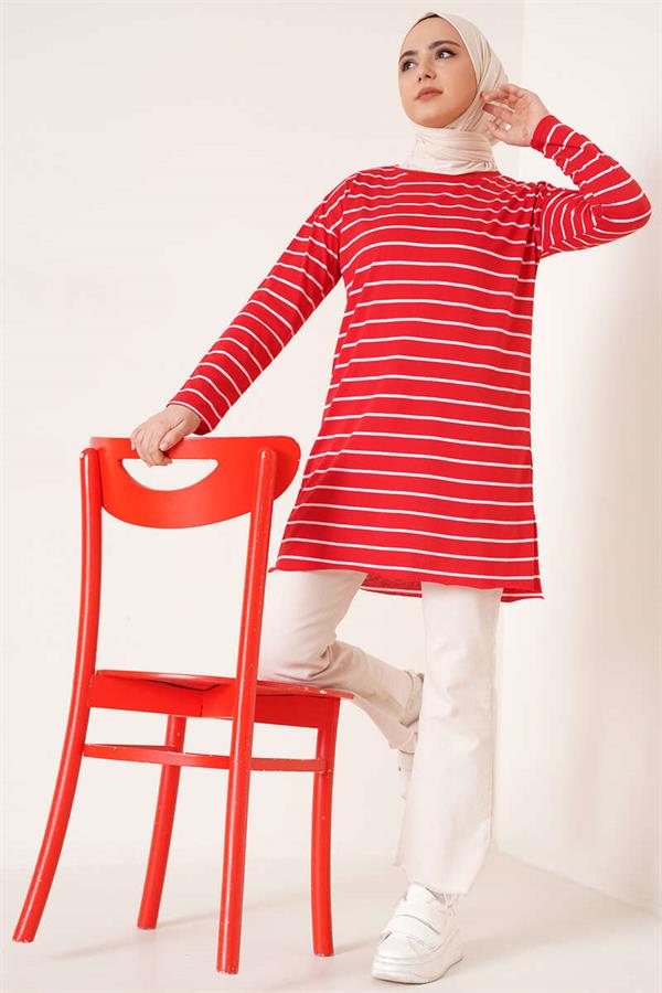 Striped Tunic Red