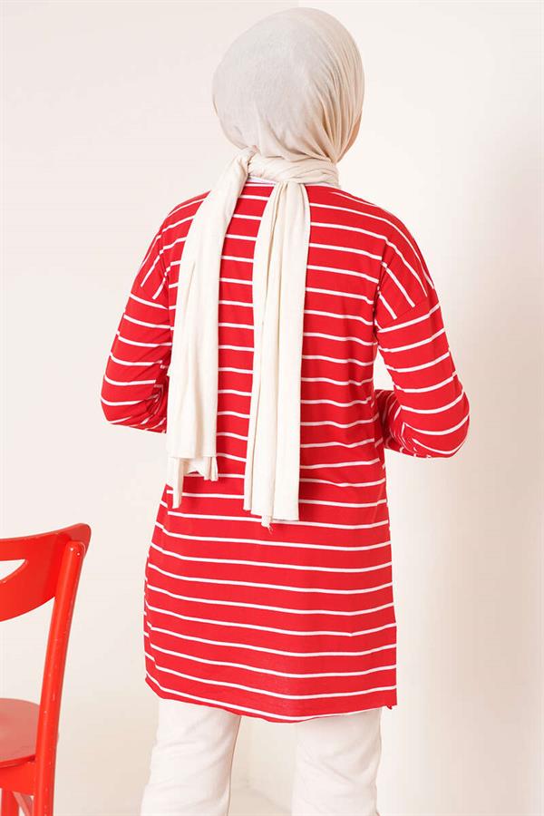 Striped Tunic Red