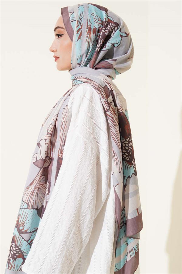 Shelia Pattern Lina Shawl Soft Brown