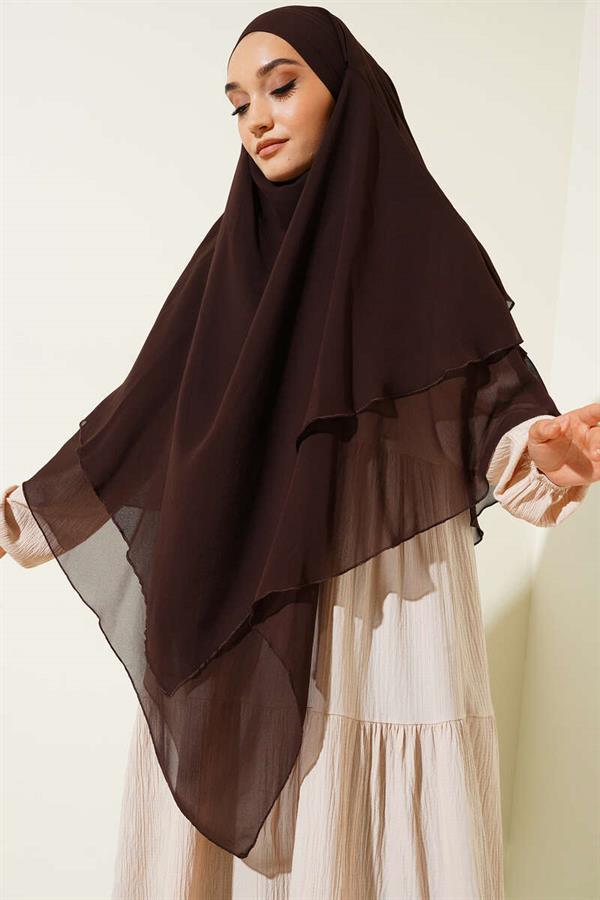 Chiffon Souffle Himar Shawl Bitter Coffee