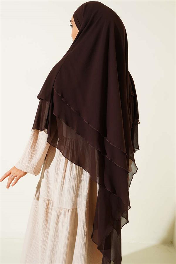 Chiffon Souffle Himar Shawl Bitter Coffee