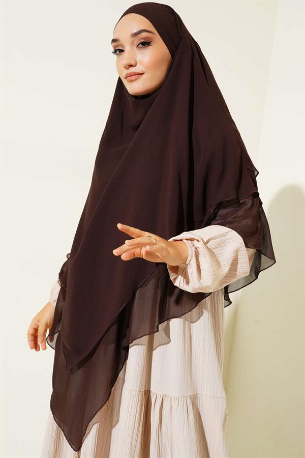 Chiffon Souffle Himar Shawl Bitter Coffee