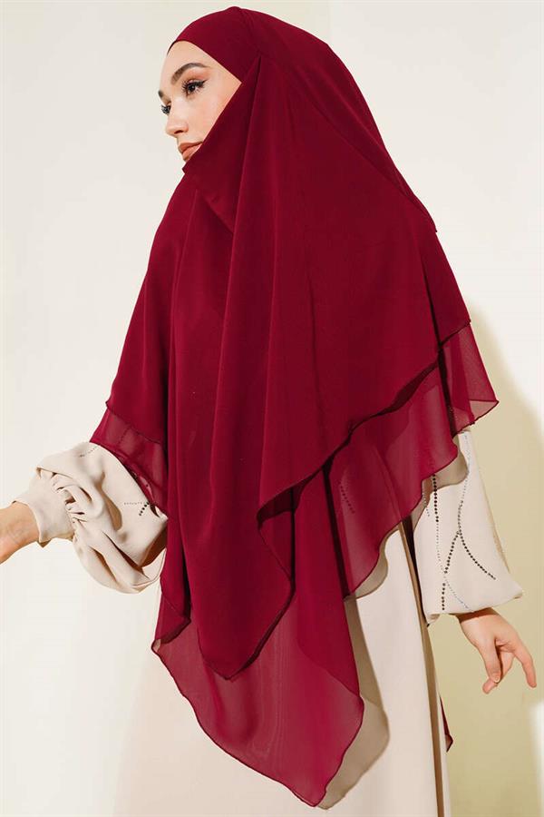 Chiffon Souffle Himar Shawl Burgundy