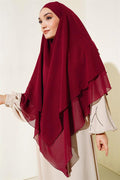 Chiffon Souffle Himar Shawl Burgundy