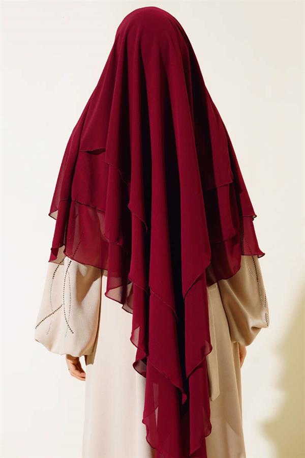 Chiffon Souffle Himar Shawl Burgundy