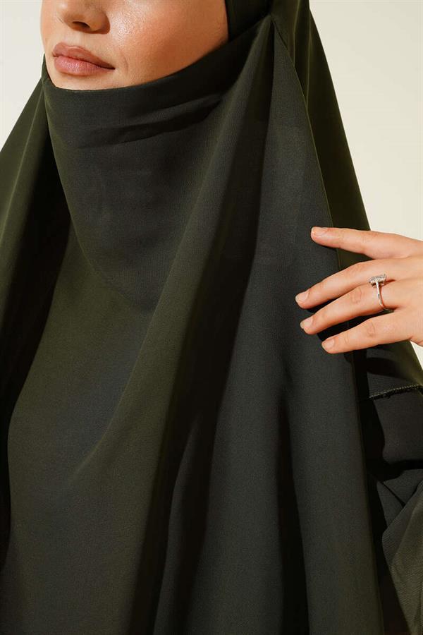Chiffon Soufflé Himar Shawl Khaki