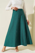Stone Sequin Skirt Green