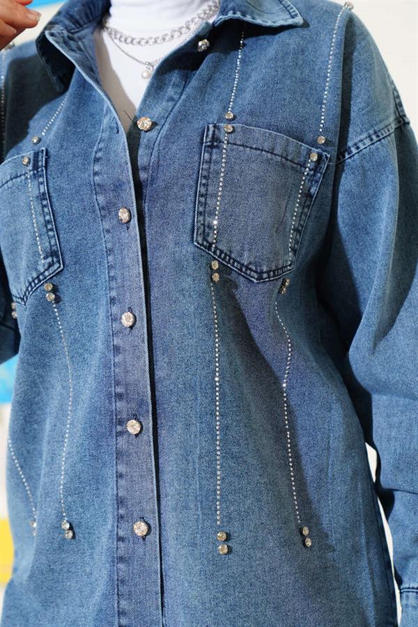 Stoned Denim 2 Piece Set Blue