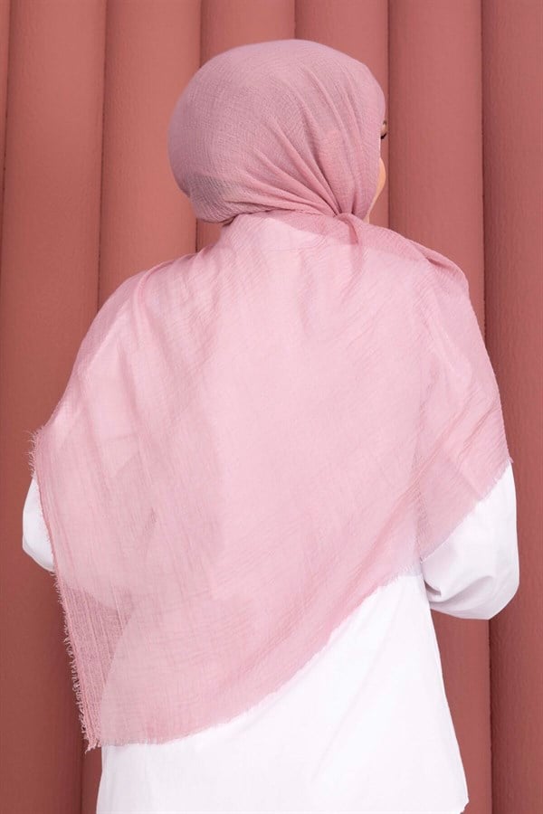 Soft Crinkle Shawl Series Rose Pink
