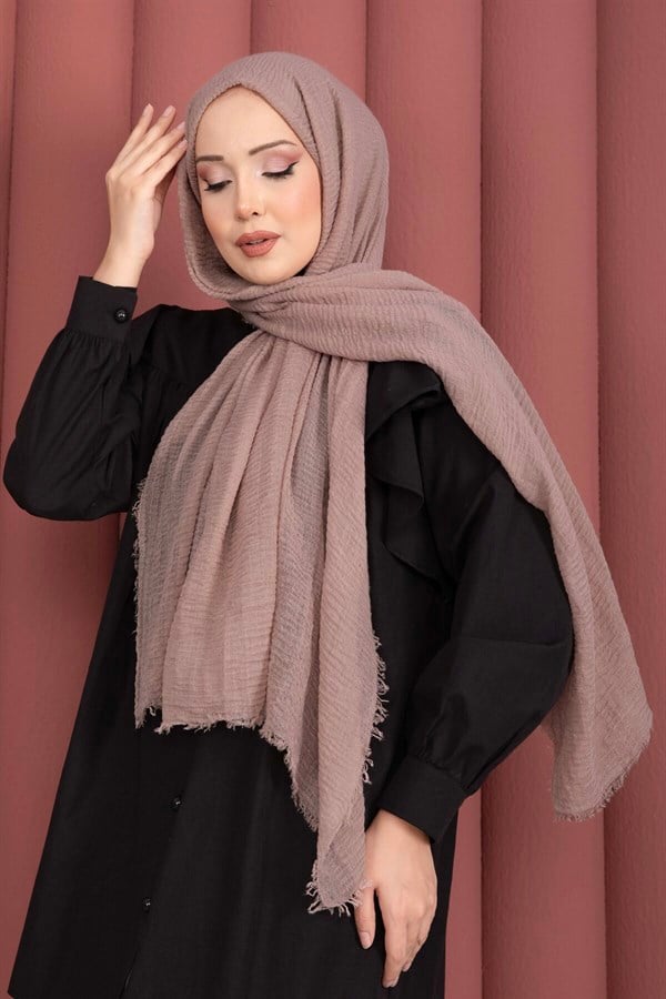 Soft Crepe Scarf Series Dark Beige