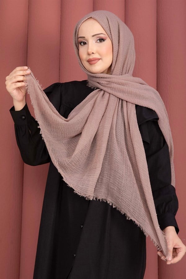 Soft Crepe Scarf Series Dark Beige