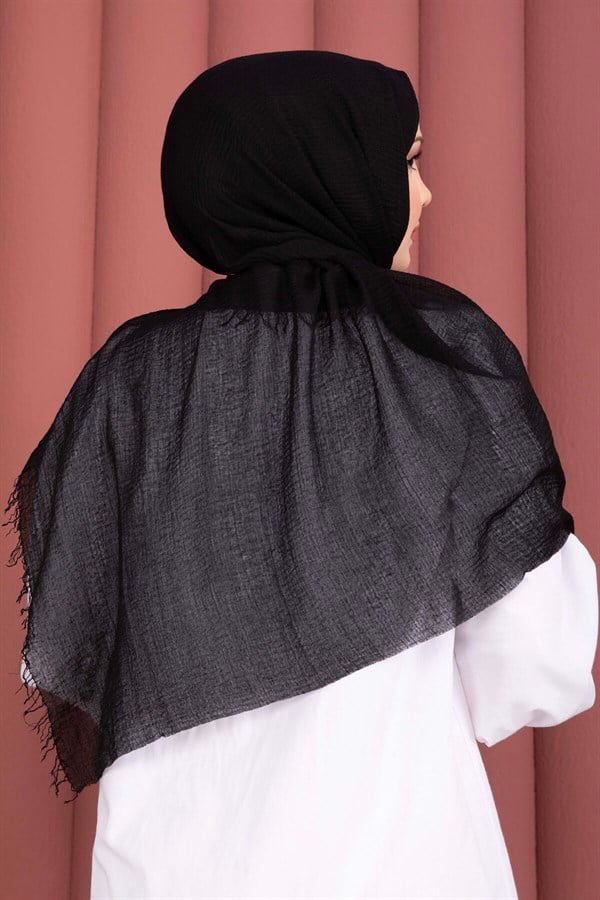 Soft Crepe Scarf Series Black