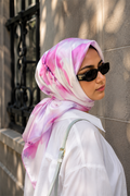 Soft Floral Pattern Scarf Series Pink
