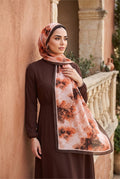 Soft Floral Shawl Series Dark Brown