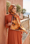 Soft Floral Scarf Series Coffee