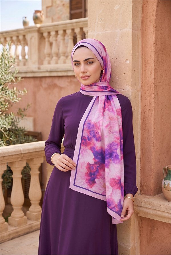Soft Floral Scarf Series Pink