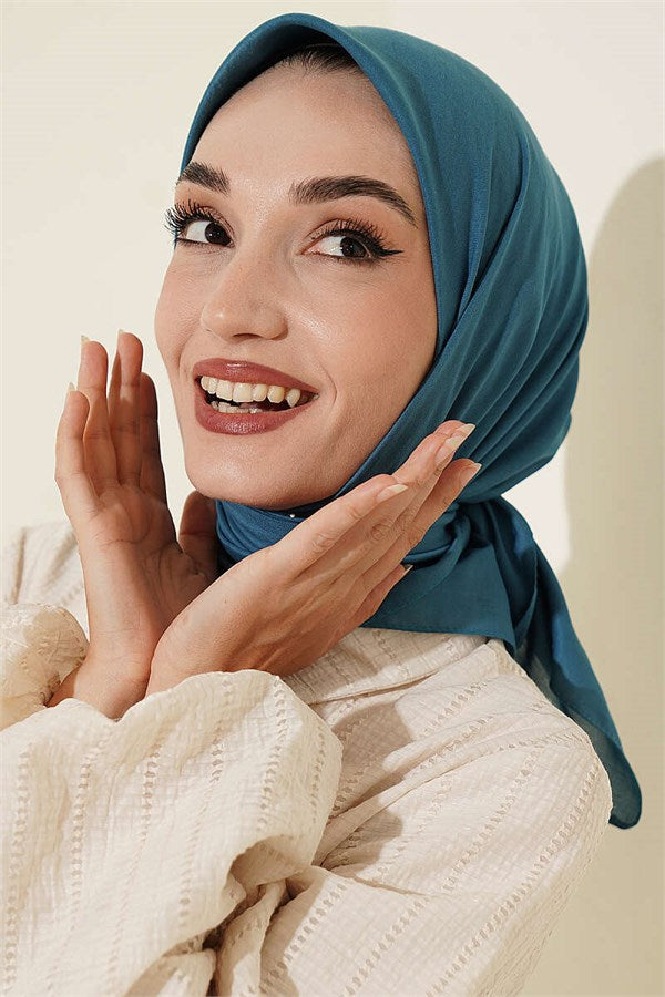Soft Touch Series Scarf, Petrol Blue