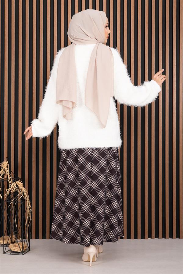 Softy Plush Textured Knit Sweater, Ecru