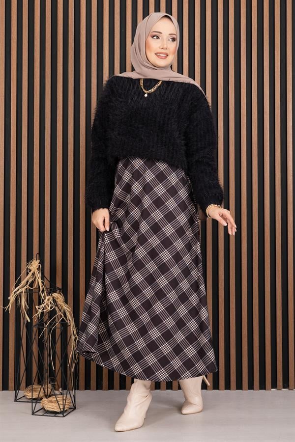 Softy Plush Textured Knit Sweater Black