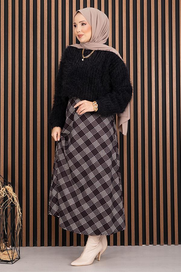 Softy Plush Textured Knit Sweater Black