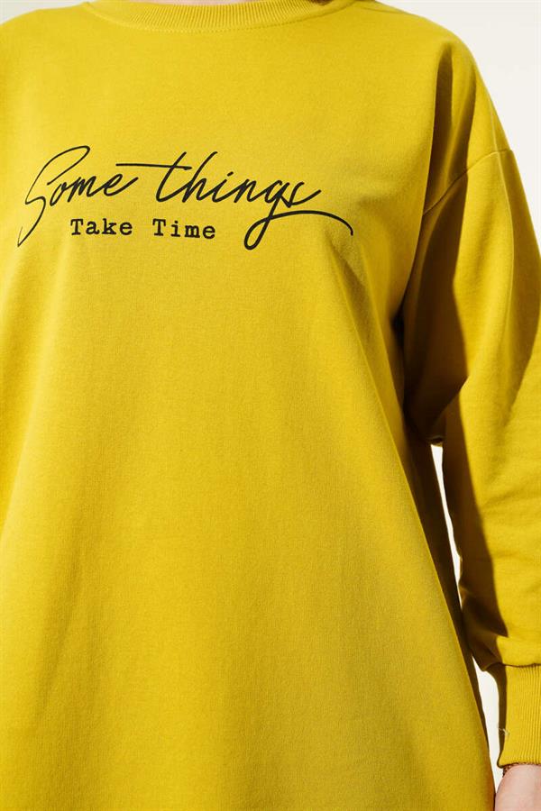 Something Printed Two Rope Tunic Oil Green