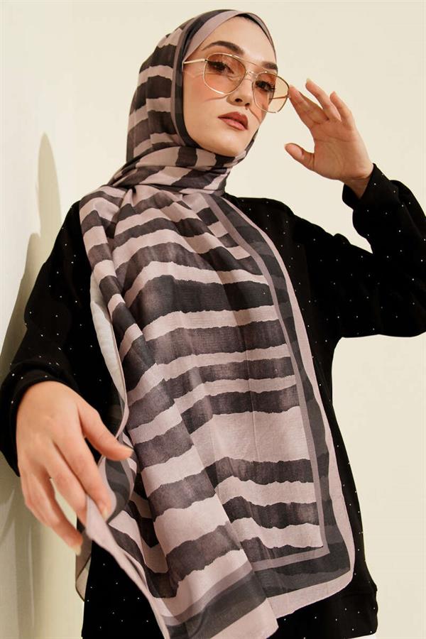 Stick Pattern Lina Shawl Powder