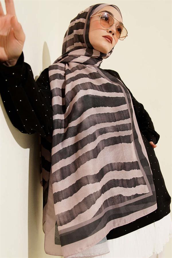 Stick Pattern Lina Shawl Powder