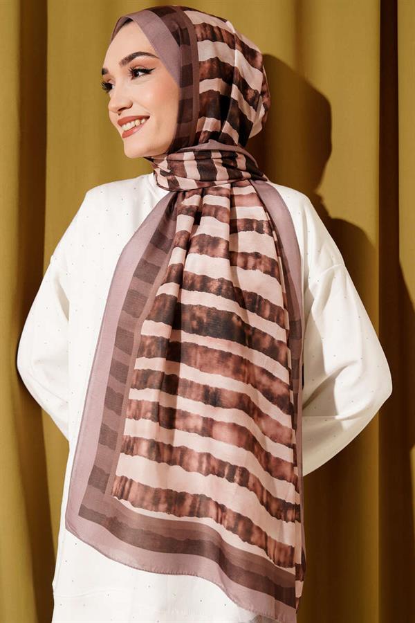 Stick Pattern Lina Shawl Mink