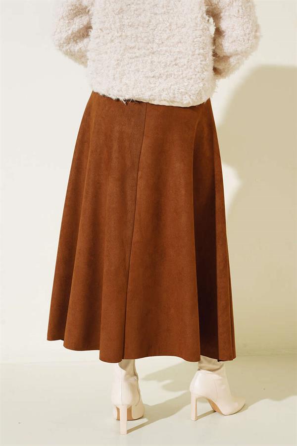 Suede Mevlana Skirt Tan