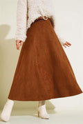 Suede Mevlana Skirt Tan