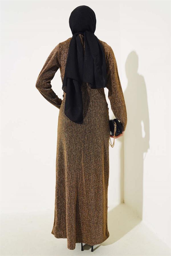 Sparkly Dress Camel with Stone Accessories