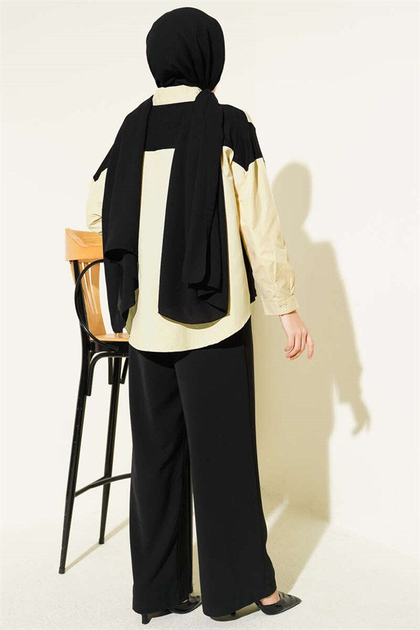 Stone Detail Embellished Shirt, Beige