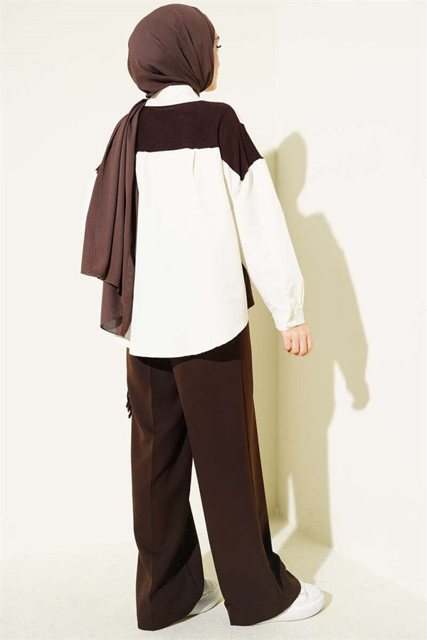Stone Detail Embellished Shirt, Ecru