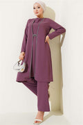 Stone Row Detailed 2 Piece Set Dusty Rose