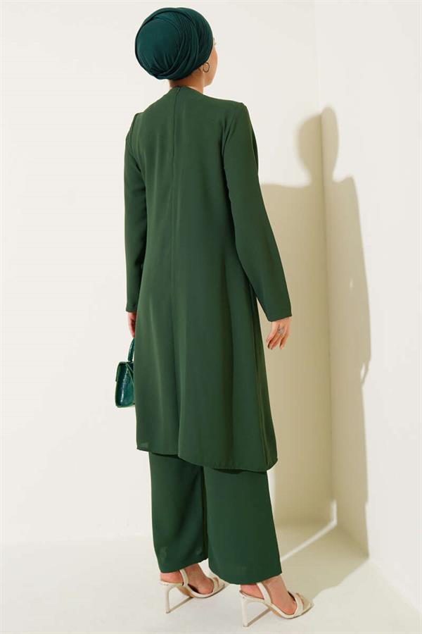 Stone Row Detailed 2 Piece Set Green