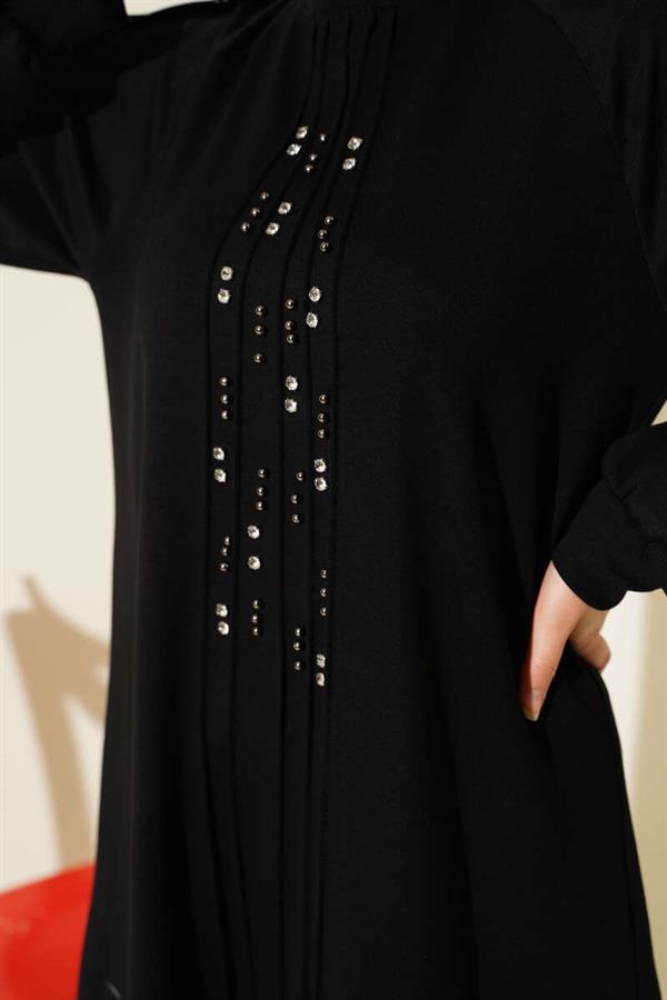Stone Embellished Loysha 2 Piece Set Black