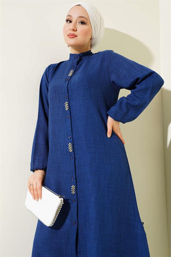Stone Embellished Long Tunic 2 Piece Set Parliament