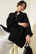 Stoned Brit Buttoned Terikoton Shirt Black