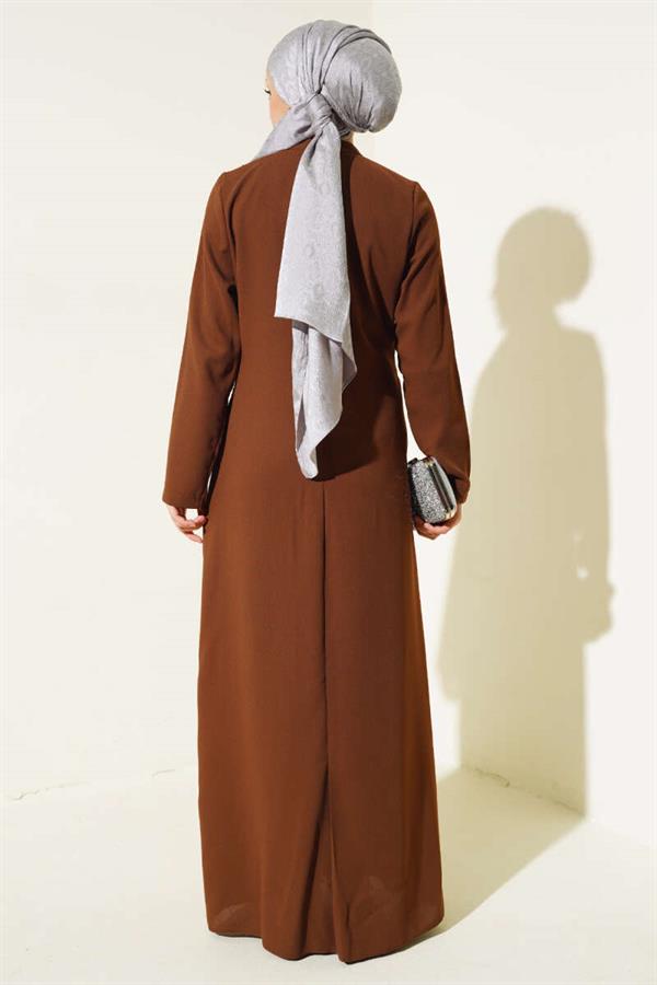 Stoned Plus Size Evening Dress Tan