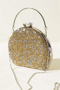 Stoned Oval Evening Bag Yellow