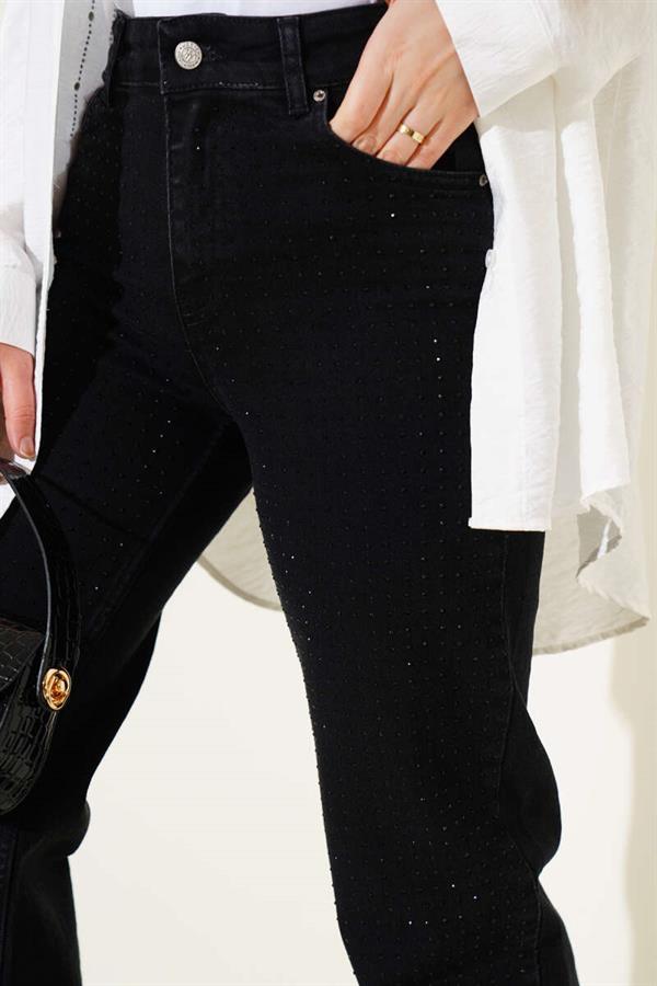 Stoned Palazzo Jeans Smoked