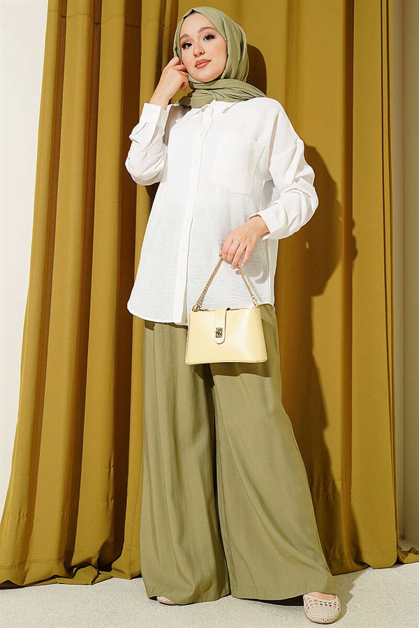 Single Pocket Linen Shirt, Ecru