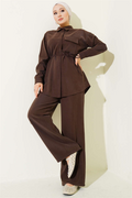 Single Pocket Tencel 2 Piece Set in Coffee