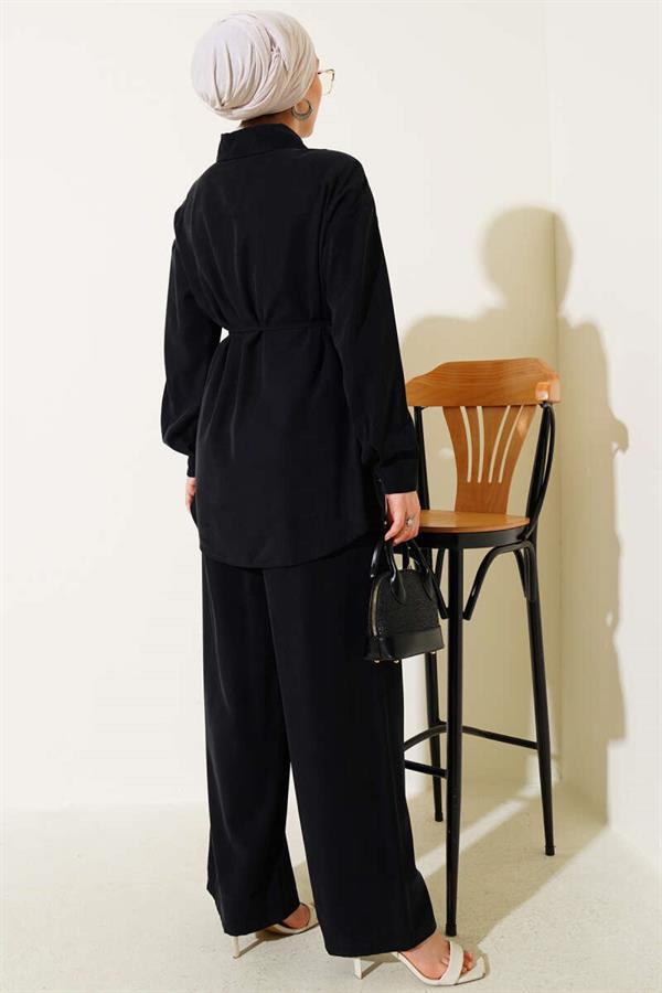 One Pocket Tencel 2 Piece Set Black