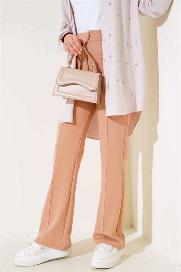 Single Buttoned Trousers Camel