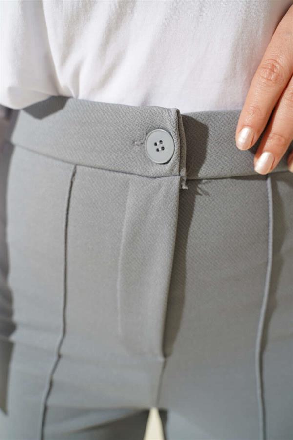 Single Buttoned Trousers Grey