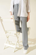 Single Buttoned Trousers Grey