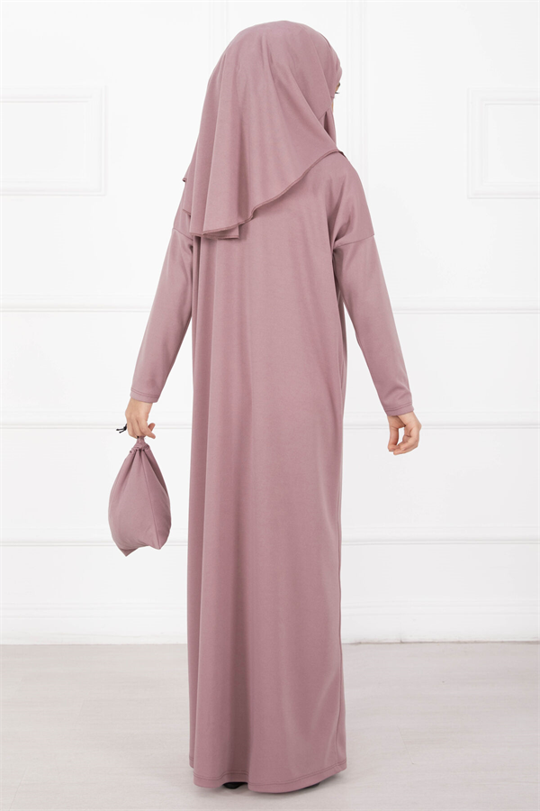 Modest Children's Prayer Dress, Light Powder Pink