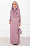 Modest Children's Prayer Dress, Light Powder Pink