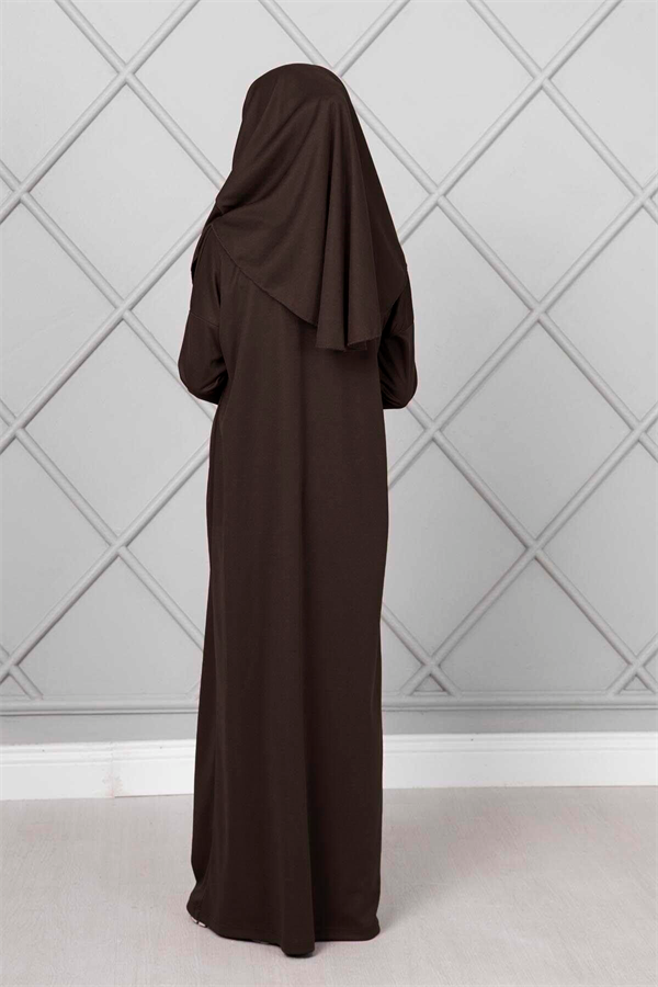 Children's Modest Prayer Dress, Dark Brown